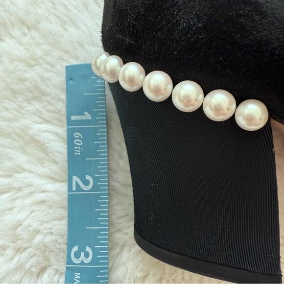 CHANEL women suede heels with pearls  size 38C EU Authentic - Picture 5 of 9